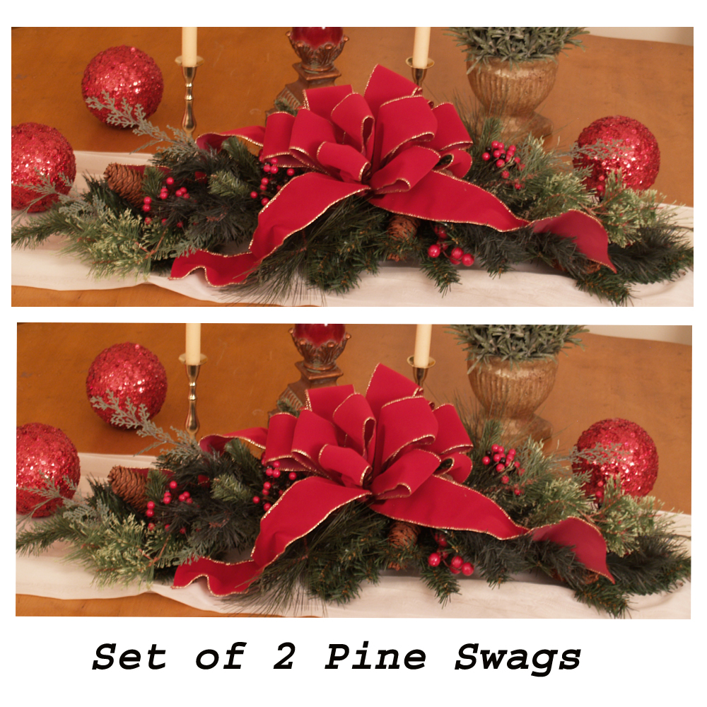 Set of 2 Holiday Table Centerpieces CR1030 ChristmasDecorations